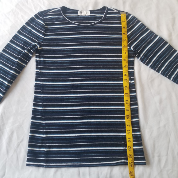 GAP Women's Long Sleeve Feather Tee XS Stripped - Picture 5 of 8